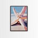 Starfish, Beach Decor, Coastal Wall Art, Nautical Print, Boho Art, Pastel Aesthetic, Ocean Lover Gift, Canvas Print, Living Room Art