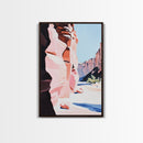 Desert Canyon, Red Rock Art, Southwest Landscape Print, Framed Canvas Print, Nature Lover Gift, Rustic Western Home Decor