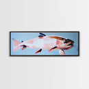 Vibrant Fish, Abstract Art, Ocean Lover Decor, Modern Coastal Home, Colorful Wall Art, Canvas Print, Unique Nautical Aesthetic
