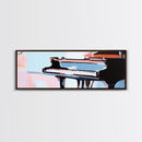 Grand Piano, Music Lover Gift, Classical Music Art, Elegant Interior, Framed Canvas Print, Minimalist Home Office Decor