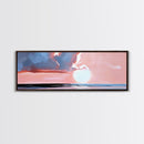 Sunset Glow, Ocean Horizon, Beach Scene, Modern Coastal, Framed Canvas Print, Minimalist Wall Art, Living Room Decor, Gift Idea