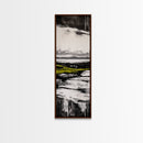 Black and White, Minimalist Landscape, Ocean View, Canvas Print, Modern Wall Art, Neutral Home Decor, Bedroom Artwork, Coastal Painting