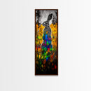 Vibrant Rabbit, Abstract Animal, Colorful Wildlife, Boho Wall Art, Canvas Print, Eclectic Decor, Living Room Art, Rustic Modern