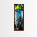 Jellyfish Art, Ocean Life, Colorful Abstract, Underwater Decor, Canvas Print, Modern Wall Art, Coastal Home, Living Room Art