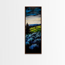 Rolling Hills, Blue and Green Landscape Art, Farmhouse Wall Decor, Modern Countryside Painting, Living Room or Office Art, Canvas Print