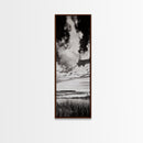Black and White Sky, Cloudscape Wall Art, Minimalist Artwork, Nature Landscape Painting, Office or Bedroom Decor, Framed Canvas Print