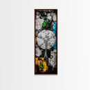 Abstract Mushroom, Black White Art, Modern Wall Decor, Framed Canvas Print, Living Room Art, Minimalist Painting, Unique Gift