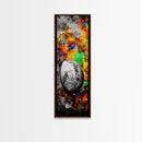 Colorful Shell, Abstract Art, Bold Texture, Canvas Print, Coastal Wall Art, Boho Beach Decor, Eclectic Home Art, Vibrant Nature Painting