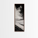 Beach Sunset, Coastal Wall Art, Seascape Painting, Ocean Waves, Framed Canvas Print, Minimalist Decor, Bedroom Wall Art, Gift Idea