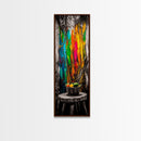 Abstract Expression, Colorful Art, Bold Palette, Framed Canvas Print, Modern Decor, Artistic Statement, Living Room Wall Art