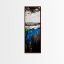 Abstract Ocean Depths, Blue Green Seascape, Modern Coastal Decor, Framed Canvas Print, Minimalist Wall Art, Bedroom Wall Hanging