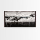 Black and White, Ocean, Waves, Minimalist, Canvas Print, Coastal Art, Nautical Decor, Bedroom Wall Art, Modern Home Decor, Fine Art Print
