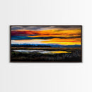 Vibrant Sunset, Bold Colors, Canvas Print, Nature Wall Art, Colorful Home Decor, Living Room Wall Art, Scenic Landscape, Fall Wall Art