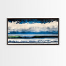 Ocean Waves, Abstract Seascape, Coastal Art, Large Wall Decor, Blue Wall Art, Modern Painting, Beach House, Canvas Print