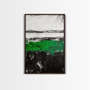 Green Horizon, Abstract Landscape, Contemporary Painting, Bold Nature Art, Modern Home Wall Decor, Unique Artwork, Canvas Print