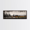 Mountain Landscape, Black and White Wall Art, Modern Nature Print, Rustic Living Room Decor, Autumn Canvas Print, Large Wall Art