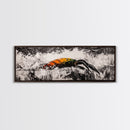Crashing Waves, Lobster Art, Coastal Abstract, Canvas Print, Nautical Home Decor, Seafood Kitchen Art, Beach House Wall Art