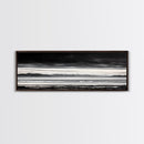 Stormy Mountains, Black and White Art, Monochrome Landscape, Modern Wall Decor, Framed Canvas Print, Nature Inspired, Minimalist Home Art