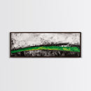 Bold Green Landscape, Abstract Horizon Art, Contemporary Nature Painting, Earthy Wall Decor, Office Wall Art, Framed Canvas Print
