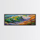 Ocean Wave, Coastal Vibes, Color Splash, Sea Breeze, Canvas Print, beach lover gift, surfing decor, beach house wall art