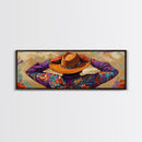 Southwestern Style, Cowboy Art, Desert Vibes, Sunset Palette, Framed Canvas Print, Rustic Western Wall Art, Office Decor, Colorful Home Accent