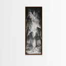 Pine Forest, Nature Path, Tree Canopy, Tranquil Woods, Canvas Print, Forest Wall Art, Minimalist Nature Decor, Meditation Room Artwork