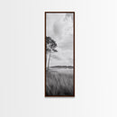 Marshland Trees, Coastal Wetlands, Serene Landscape, Peaceful Horizon, Framed Canvas Print, Office Wall Art, Minimalist Nature Art