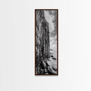 Cliffside Texture, Ocean Rocks, Vertical Landscape, Canvas Print, Modern Coastal Wall Art, Minimalist Nature Decor, Hallway Art