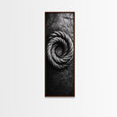 Nautical Rope Closeup, Industrial Texture, Abstract Rustic, Framed Canvas Print, Office Wall Art, Monochrome Art, Modern Nautical Decor