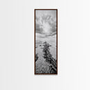 Seaweed Trail, Ocean Depth, Coastal Texture, Shoreline Calm, Marine Inspired Canvas Print, Minimalist Bathroom Wall Art, Ocean Decor