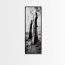 Coastal Decay, Metal Anchors, Beach Remnants, Nautical Texture Canvas Print, Industrial Entryway Wall Art, Rustic Coastal Style