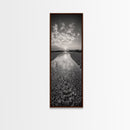 Rippling Water, Pebble Riverbed, Radiant Sunset, Peaceful Reflection, Canvas Print, Zen Art, Bathroom Wall Art, Nature Calm Decor