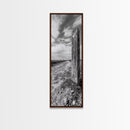 Trail Marker, Countryside Path, Rustic Journey, Canvas Print, Outdoor Adventure Wall Art, Neutral Fall Decor, Minimalist Hallway Art