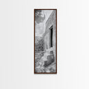 Desert Adobe Home, Old World Architecture, Earth Tone Wall Decor, Boho Rustic Print, Minimalist Entryway Art, Canvas Print