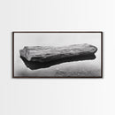 Driftwood, Calm Water, Nature Stillness, Natural Element Art, Framed Canvas Print, Zen Bathroom Wall Art, Minimalist Decor