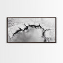 Aerial Desert, Cracked Earth, Modern Texture, Abstract Terrain, Canvas Print, Office Wall Art, Earth Tones, Contemporary Natural Art