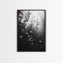 Kelp Forest Depth, Underwater Fish Scene, Ocean Life, Canvas Print, Marine Wall Art, Coastal Decor, Moody Nature Photography, Bathroom Art