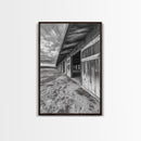 Rustic Barn, Weathered Wood, Country Charm, Canvas Print, Farmhouse Wall Art, Autumn Decor, Entryway Rustic Home Accent, Living Room Art