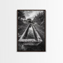 Forest Path, Reflection Pool, Nature Trail Art, Canvas Print, Tranquil Landscape, Boho Wall Decor, Entryway or Hallway Art