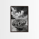 Coral Reef Texture, Ocean Wall Art, Coastal Minimalist, Nature Photography, Framed Canvas Print, Bathroom Wall Decor, Tropical Beach Print