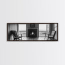 Cozy Fireplace, Cabin View, Warm Interior, Framed Canvas Print, Rustic Wall Art, Living Room Decor, Fall Season Vibe, Hygge Aesthetic