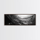 Deep Sea Net, Ocean Mood, Fisherman Style, Framed Canvas Print, Nautical Wall Art, Maritime Decor, Coastal Office Wall Art, Dark Ocean Print