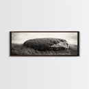 Heather Rock, Grassy Field, Natural Simplicity, Earthy Tones, Canvas Print, Rustic Home Decor, Minimalist Nature Wall Art, Fall Inspired Art