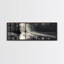 Cypress Swamp, Foggy Forest, Morning Light, Still Waters, Framed Canvas Print, Nature Wall Art, Autumn Decor, Moody Forest Photography