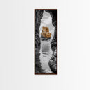 Sea Arch, Golden Rock, Coastal Focus, Minimalist Cliff Scene, Canvas Print, Living Room Decor, Ocean Photography, Nature Framed Art