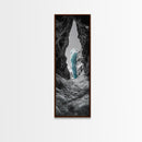 Ice Cave, Blue Glacier, Arctic Escape, Frozen Wonder, Framed Canvas Print, Winter Wall Art, Nature Lover Gift, Bedroom Photography Art