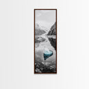 Iceberg, Glacier Reflection, Arctic Landscape, Serene Water, Framed Canvas Print, Minimalist Wall Art, Bathroom or Bedroom Photography