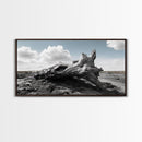 Weathered Stump, Desert Roots, Rugged Nature, Textured Wall Art, Canvas Print, Masculine Office Decor, Western Wall Accent, Rustic Charm