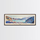 Cala Pregonda, Spain Watercolor Print, Vacation Gift, Spain Wall Art, Beach Painting, Beach Decor, Large Wall Art, Wood Frame Art