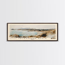 Falassarna Beach, Greece Watercolor Print, Vacation Gift, Greece Wall Art, Beach Painting, Beach Decor, Large Wall Art, Wood Frame Art